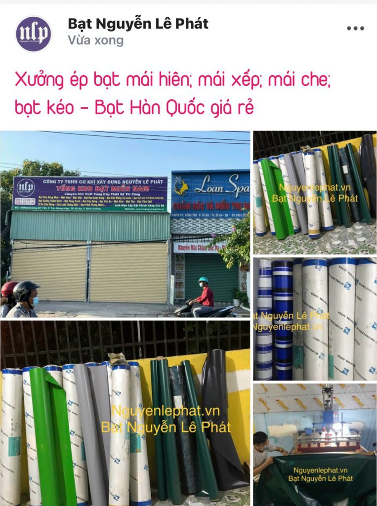Thay bạt mái hiên di động