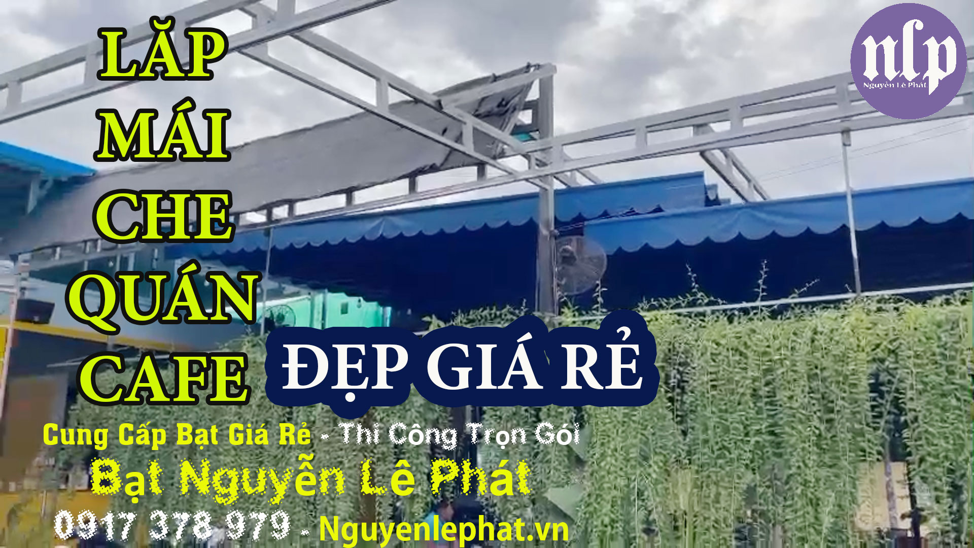 Thay bạt mái che nắng di động Biên Hoà