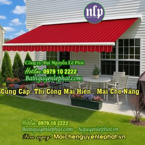 Thay bạt mái che di động quán cafe mới tại Bình Tân