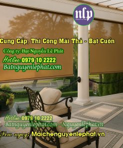 Thay bạt mái che di động quán cafe mới tại Bình Tân