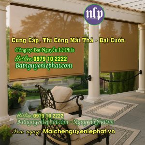 Thay bạt mái che di động quán cafe mới tại Bình Tân