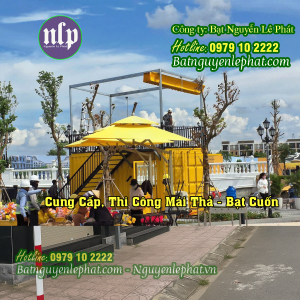 Thay bạt cuốn mái hiên mái bạt che kéo tay tại Thủ Dầu Một - Bình Dương