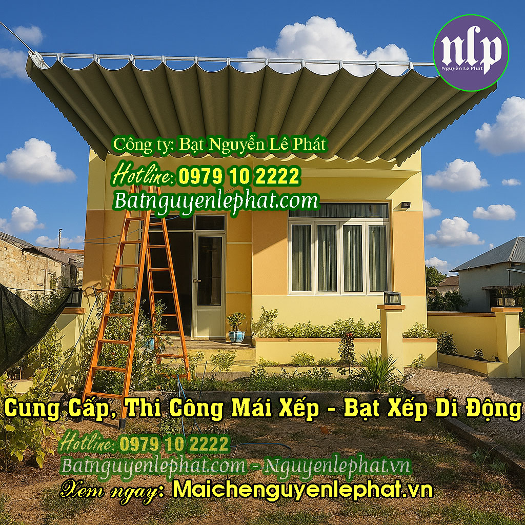 Thay bạt mái hiên mái xếp bạt kéo trước nhà Thay bạt mái hiên mái xếp bạt kéo trước nhà