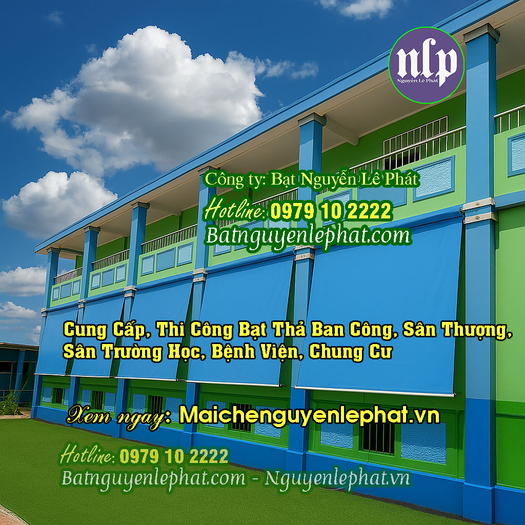 Thay Bạt Mái Che Sân Trường Học Tại Hải Phòng Sửa Chữ Bạt, Thay bạt mái hiên HCM Giá Rẻ