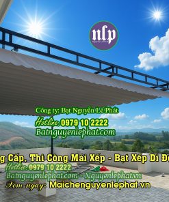 Thay Bạt Mái Che Kéo Dây Di Động Quán Cafe tại Tân Bình