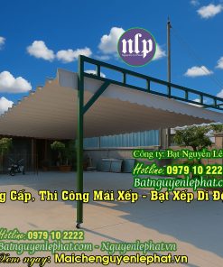 Thay Bạt Mái Che Di Động Quán Cafe Mới tại Bình Tân
