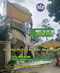 Thay bạt mái che quay tay