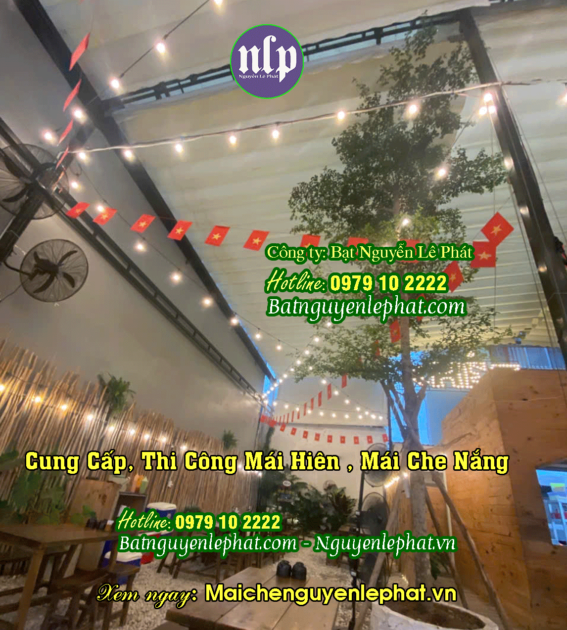 Thay bạt Mái bạt xếp che quay tay