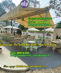 Thay bạt mái che quay tay