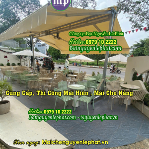 Thay bạt mái che quay tay