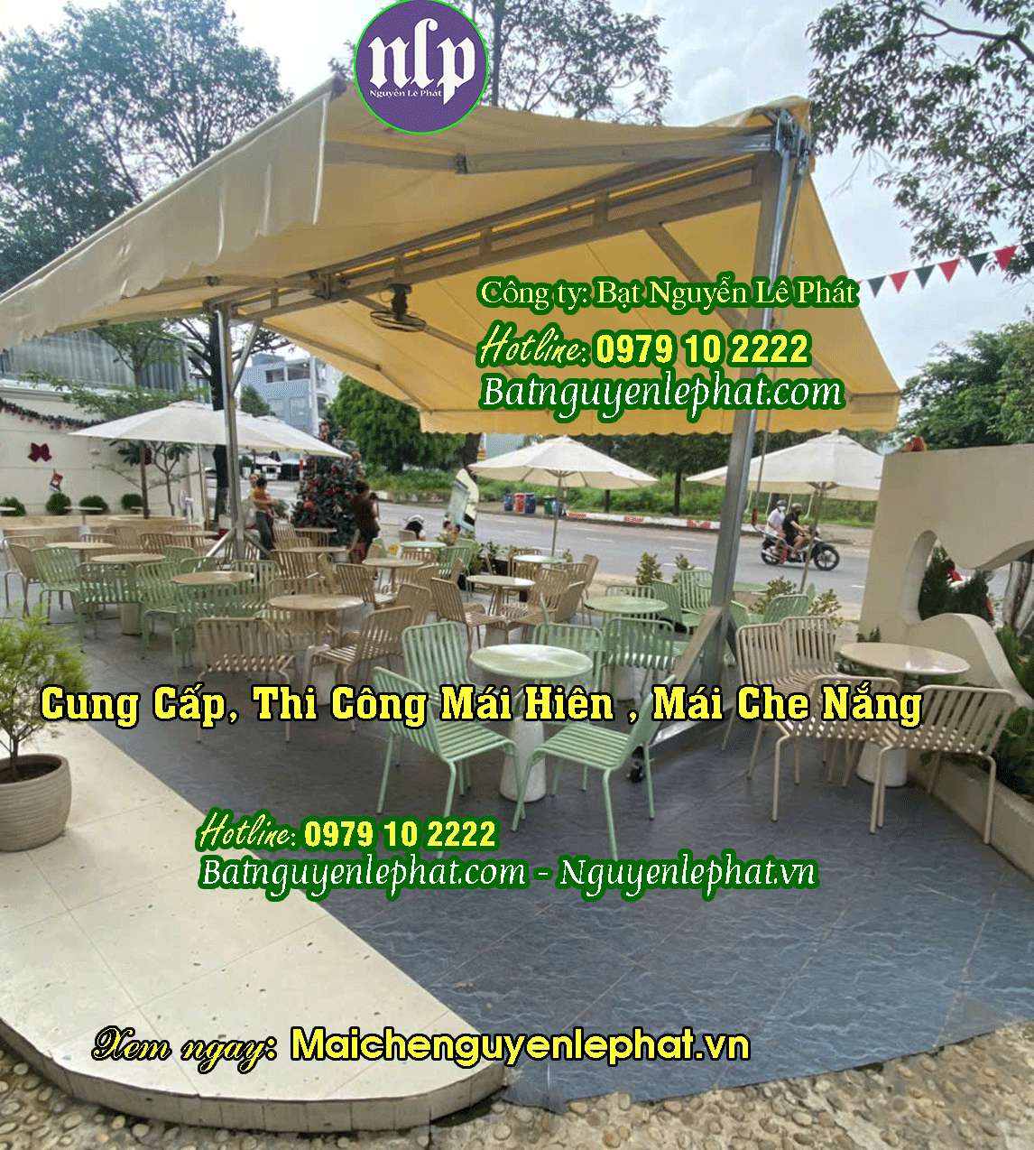 Thay bạt mái che quay tay Thay bạt mái che quay tay