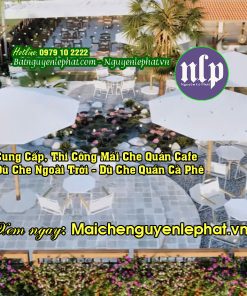 May Thay Bạt Vải Dù Lệch Tâm, Chính Tâm Che Quán Cafe Ngoài Trời Tại Bà Rịa Vũng Tàu