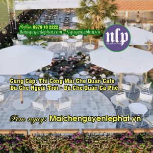 May Thay Bạt Vải Dù Lệch Tâm, Chính Tâm Che Quán Cafe Ngoài Trời Tại Bà Rịa Vũng Tàu