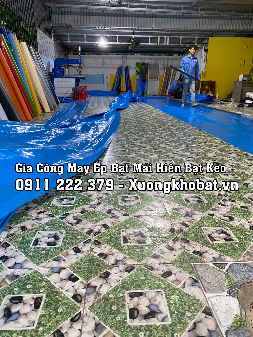 May bạt, thay bạt xếp mái che tai Phú Quốc Kiên Giang