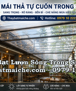 Thay bạt mái che lượn sóng xếp lùa
