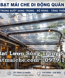 Thay bạt mái che lượn sóng xếp lùa